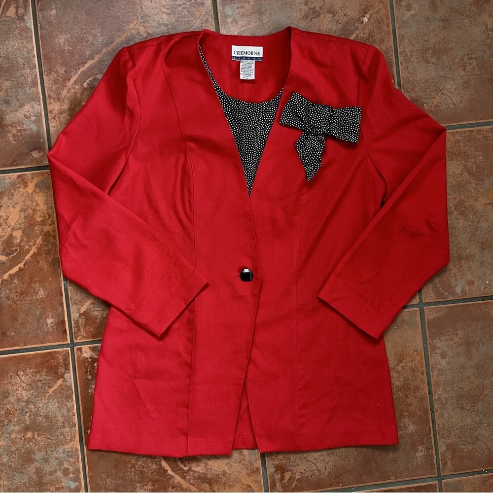 Vintage Cherry Red Shirt/Blazer